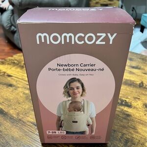 Momcozy Newborn Carrier (black) and Momcozy Breastfeeding Pillow Combo
